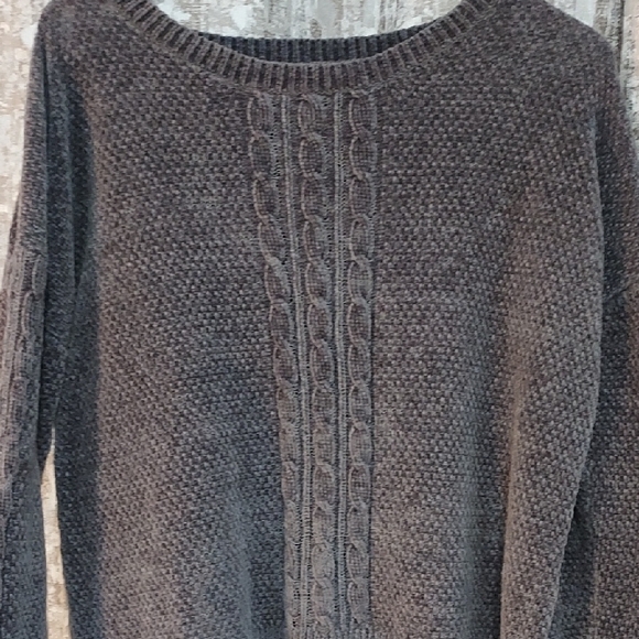 Pink Rose Charcoal Textured Sweater - Picture 1 of 3